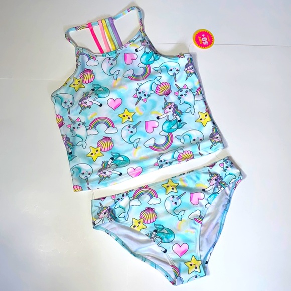 NWT 2 Piece Racerback Top Magical SeaCreatures - Picture 1 of 6